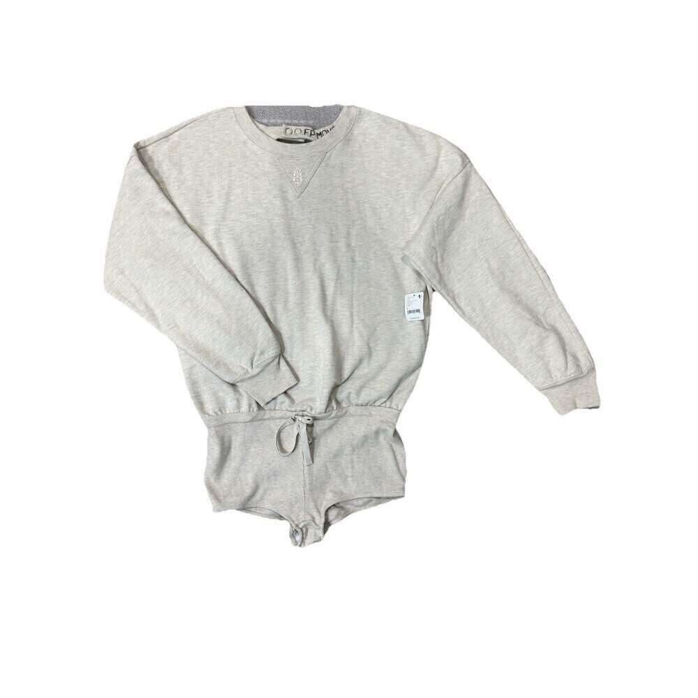 FP Movement “For The Win” Playsuit Oatmeal Heather – Size Small NWT Cotton Blend - Picture 4 of 12